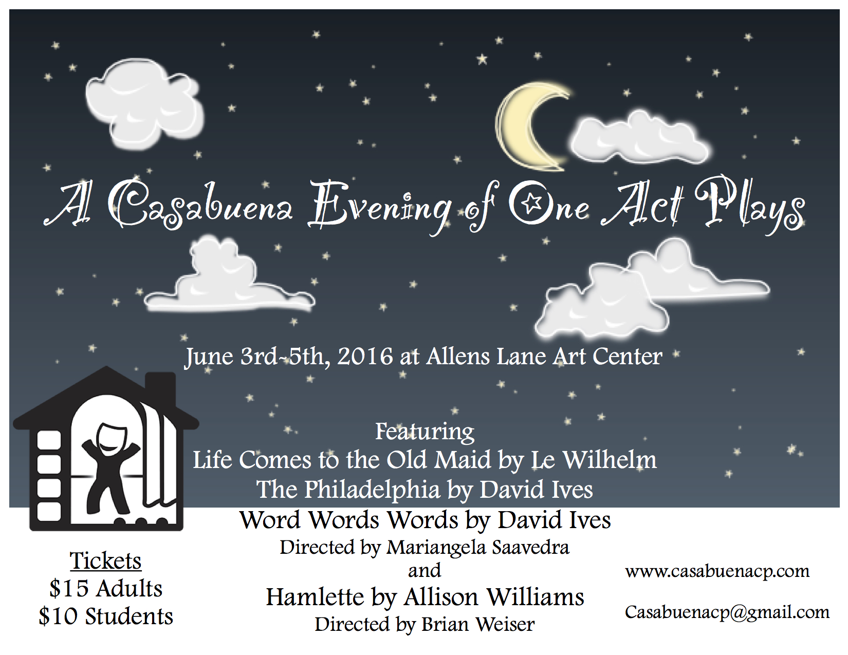 A Casabuena Evening of One Act Plays- Is CAST!